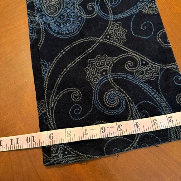 Windridge Sz 10 Women's Black Blue Paisley Boot Cut Pants Jeans - Picture 10 of 12